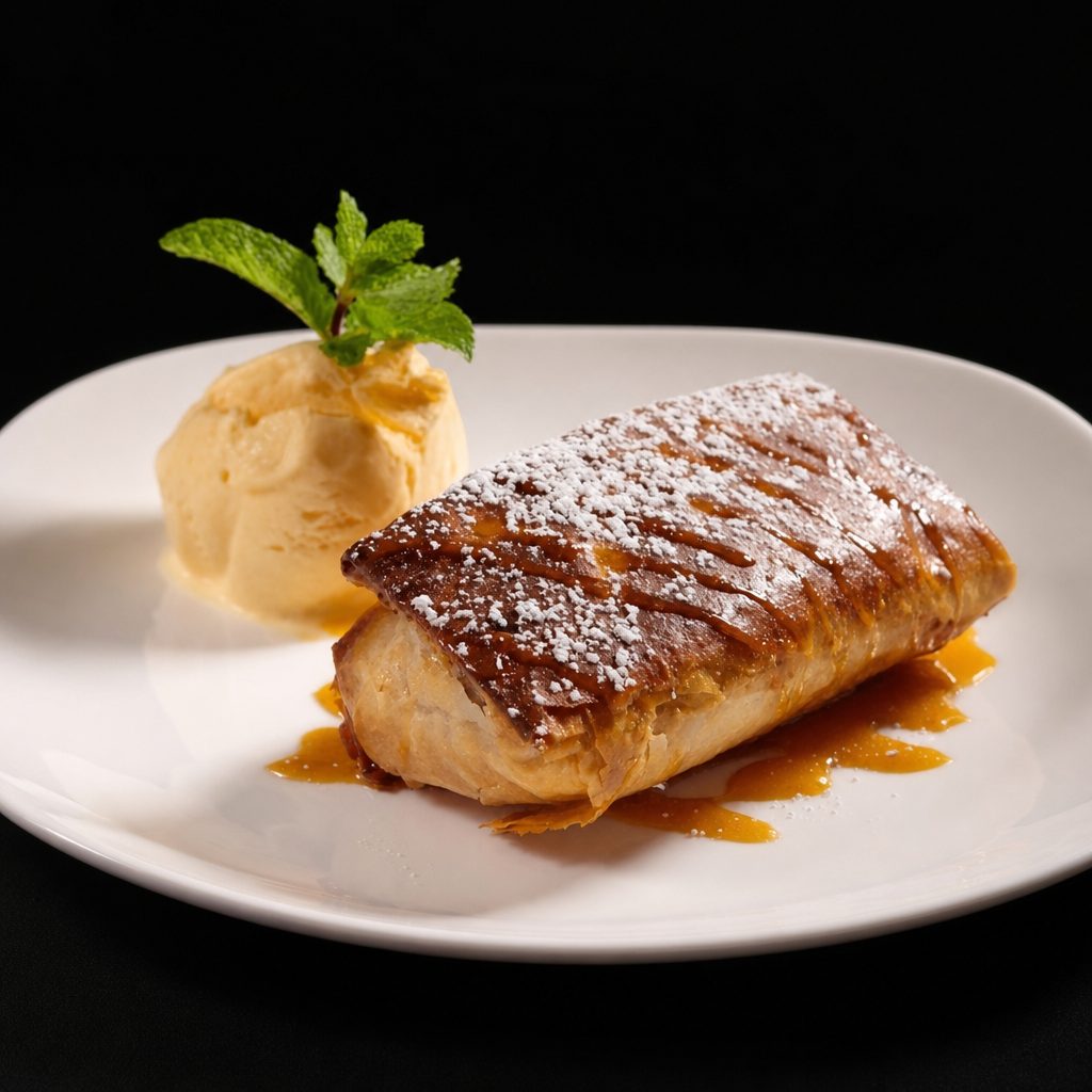 808’s Famous Apple Strudel.